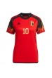 Belgia Eden Hazard #10 Jalkapallovaatteet Naisten Kotipaita MM-kisat 2022 Lyhythihainen